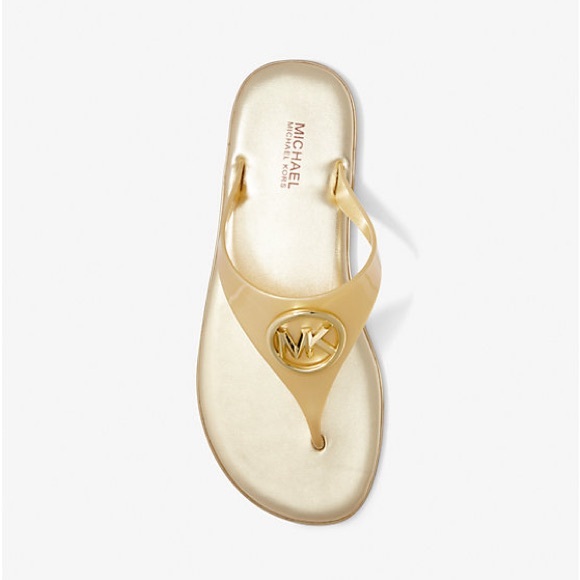 Michael Kors Shoes - Michael Kors Carmen Metallic PVC Jelly Sandal
